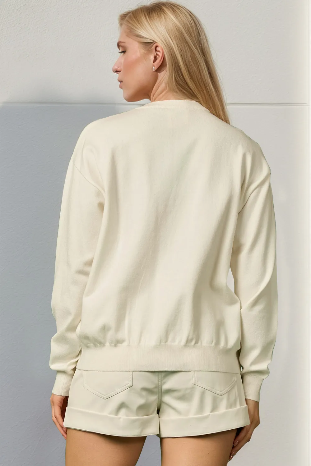 Full Size Sequin Nutcracker Long Sleeve Sweater, image 2