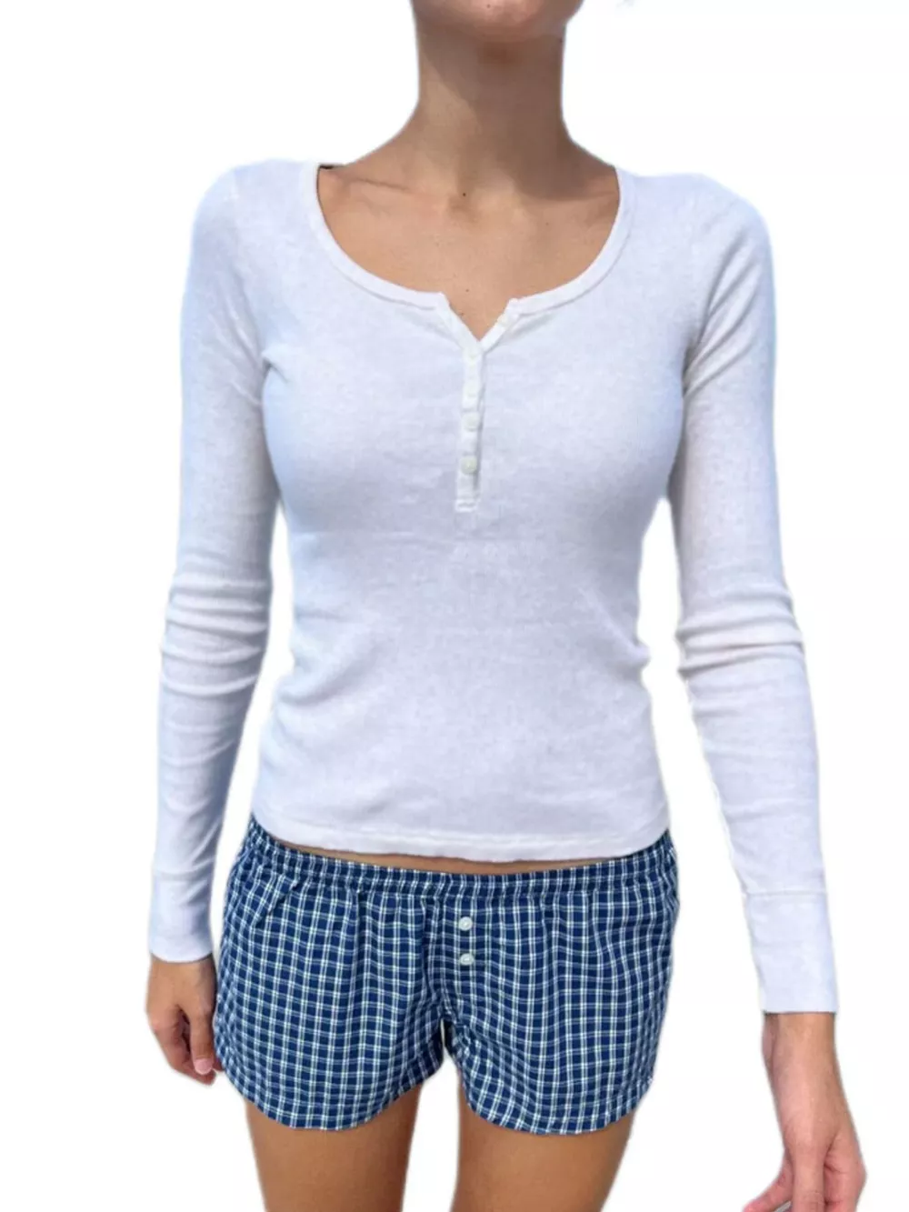 Striped Long Sleeve Henley T-Shirt, image 4