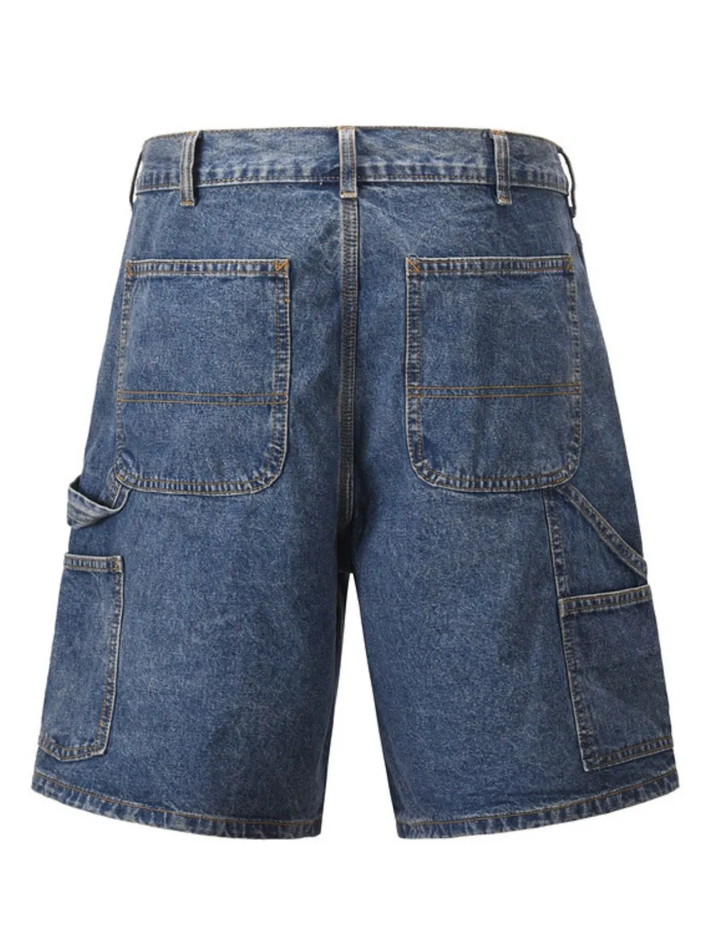 Men's Washed Denim Bermuda Shorts, image 3