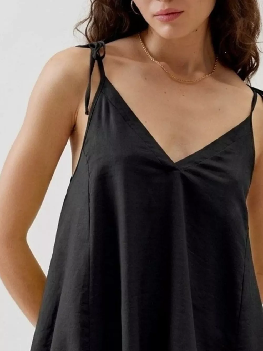 Tie-Strap Ruffle Hem Cami, image 4