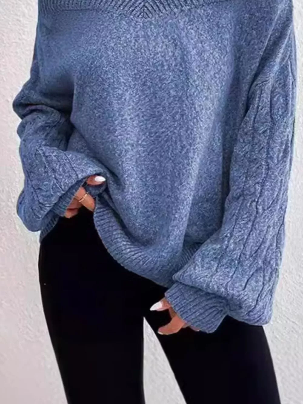 Cold Shoulder Turtleneck Sweater, image 4