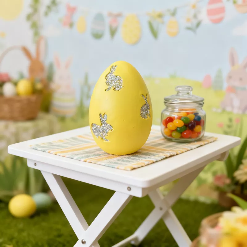 Easter Egg with Glitter Bunny Cutouts, image 3