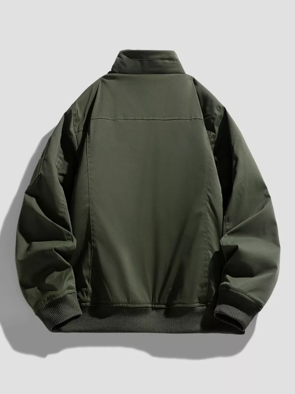 Men's Plus Size Zip Up Long Sleeve Jacket, image 4