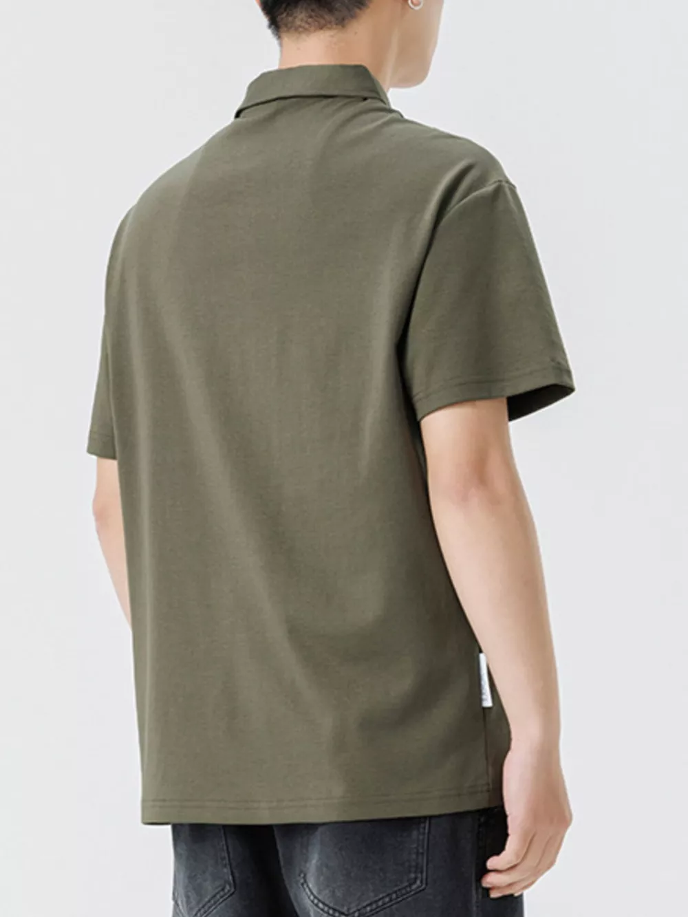 Men's Plus Size Button Detail Short Sleeve Polo, image 10