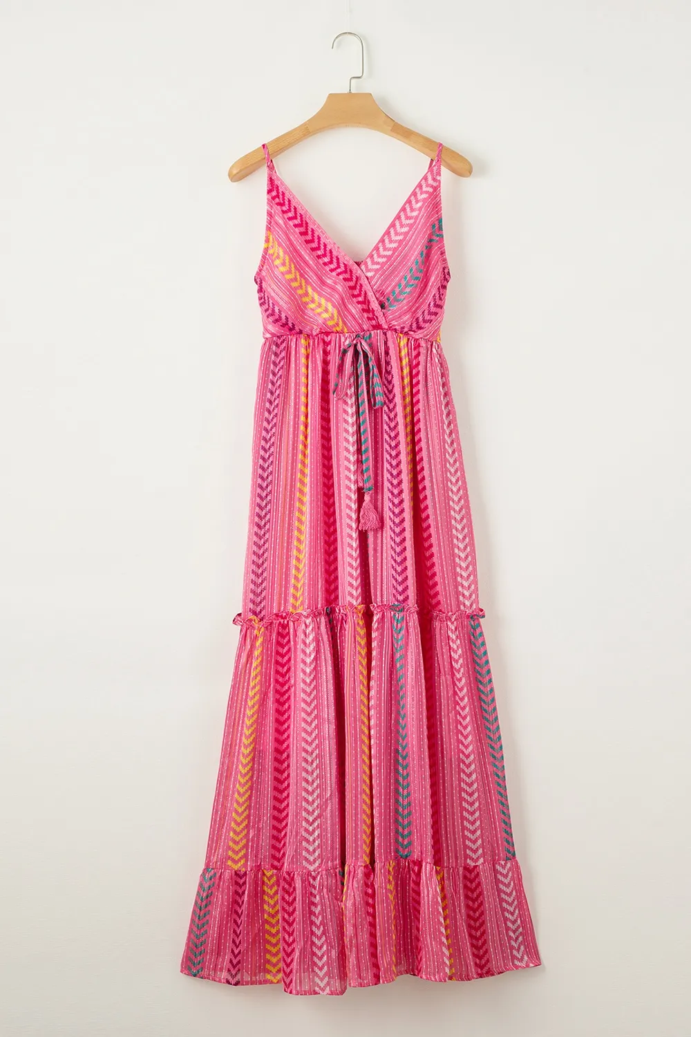 Printed Surplice Maxi Cami Dress, image 6