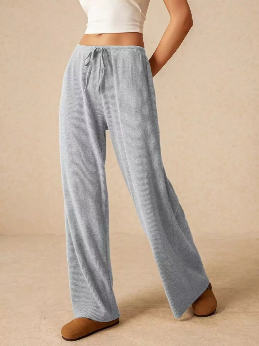 Drawstring Wide Leg Pants, image 5