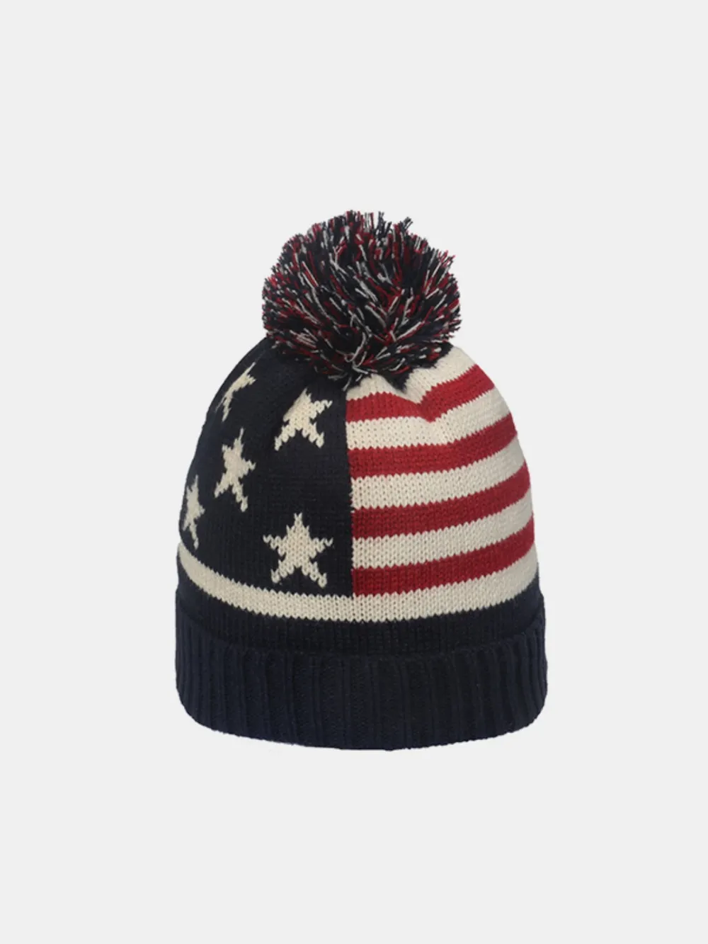 Roll Rim US Flag Knit Hat, image 5