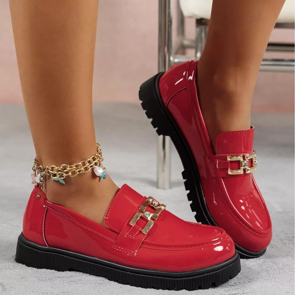 Buckle Decor Chunky Loafers, image 3