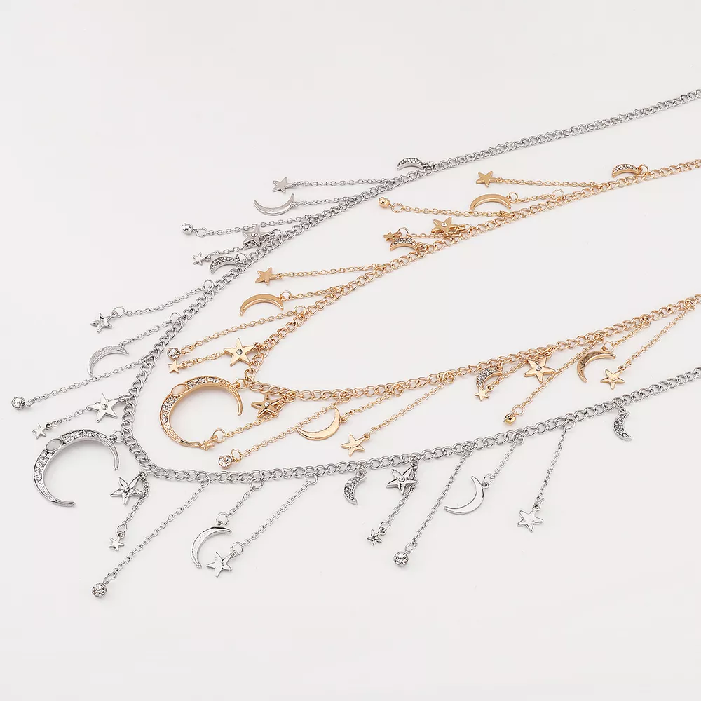 Moon & Star Charm Necklace, image 7