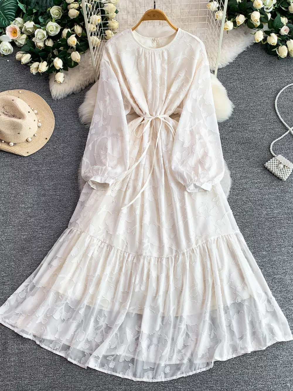 Tie Waist Long Sleeve Dress, image 16