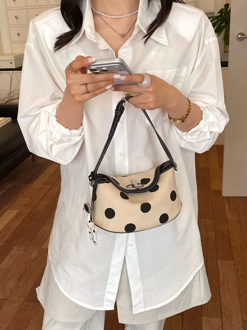 Polka Dot Shoulder Bag, image 8