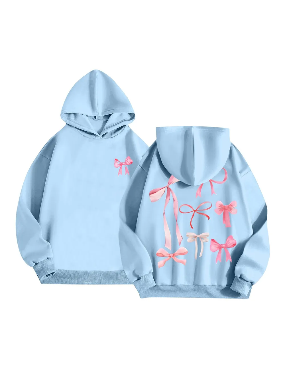 Bow Print Long Sleeve Hoodie, image 13