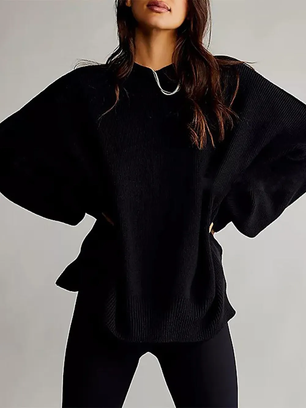 Round Neck Long Sleeve Sweater, image 11