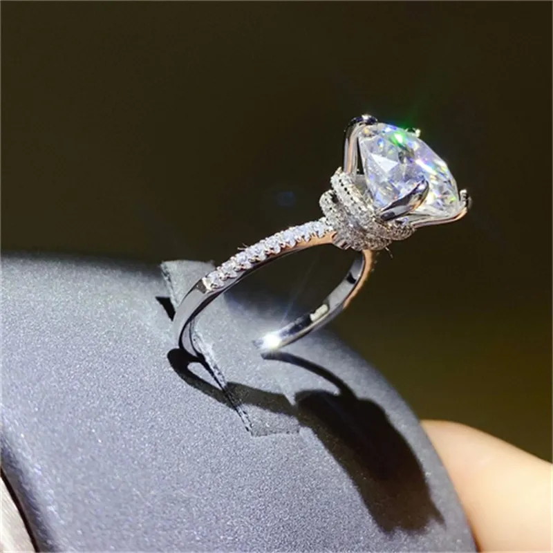5 Carat Moissanite 925 Sterling Silver Ring, image 4