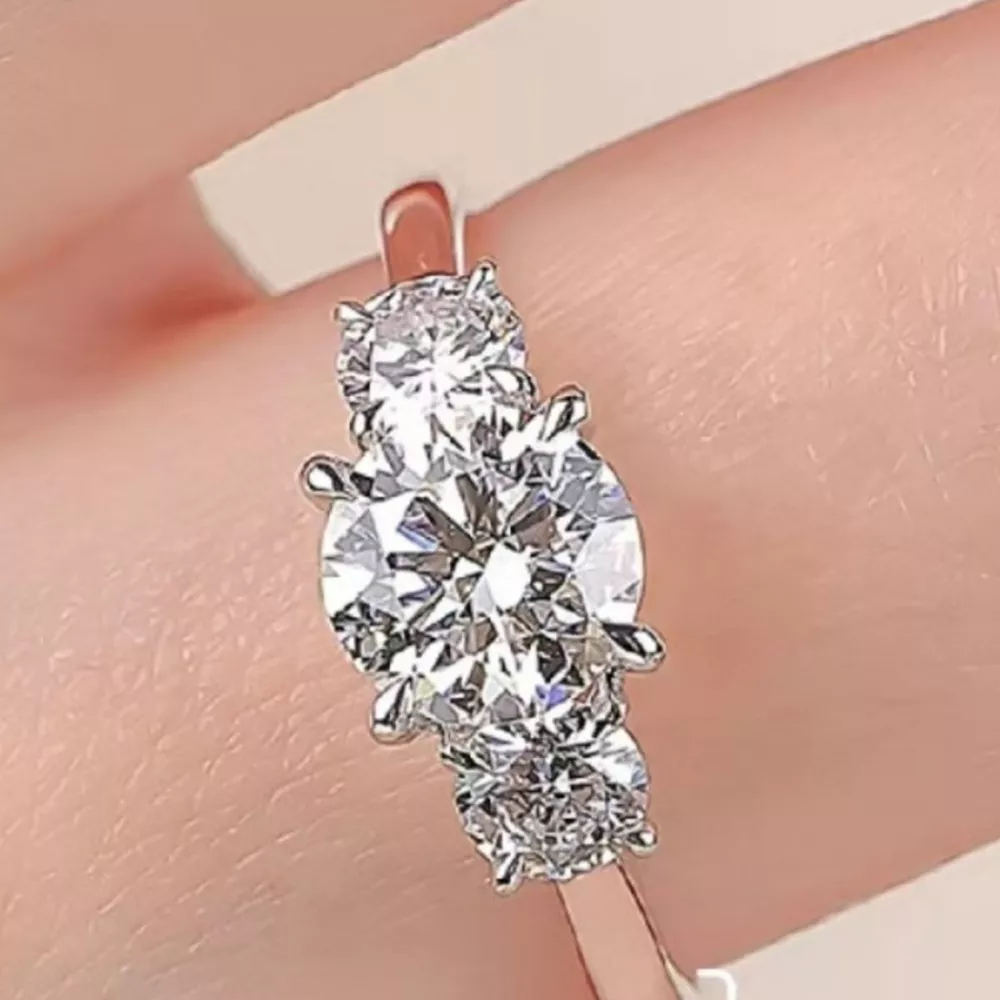 4 Carat Moissanite 925 Sterling Silver Ring, image 4