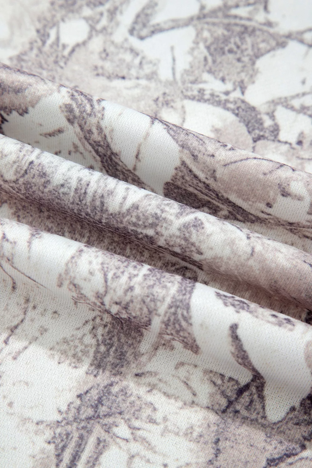 Abstract Print Ribbed Cuffs Hem Long Sleeve Hoodie, image 8