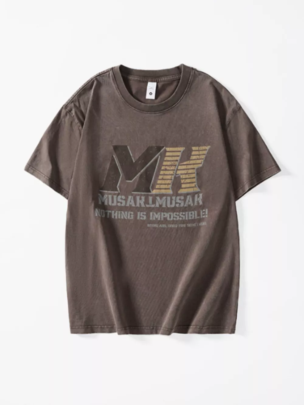 Men's Plus Size Letter Round Neck Short Sleeve T-Shirt, image 9