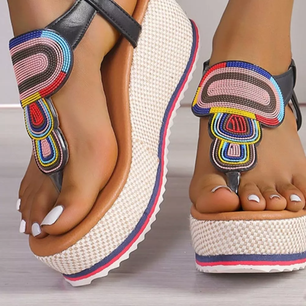 Toe Post Wedge Sandals, image 2