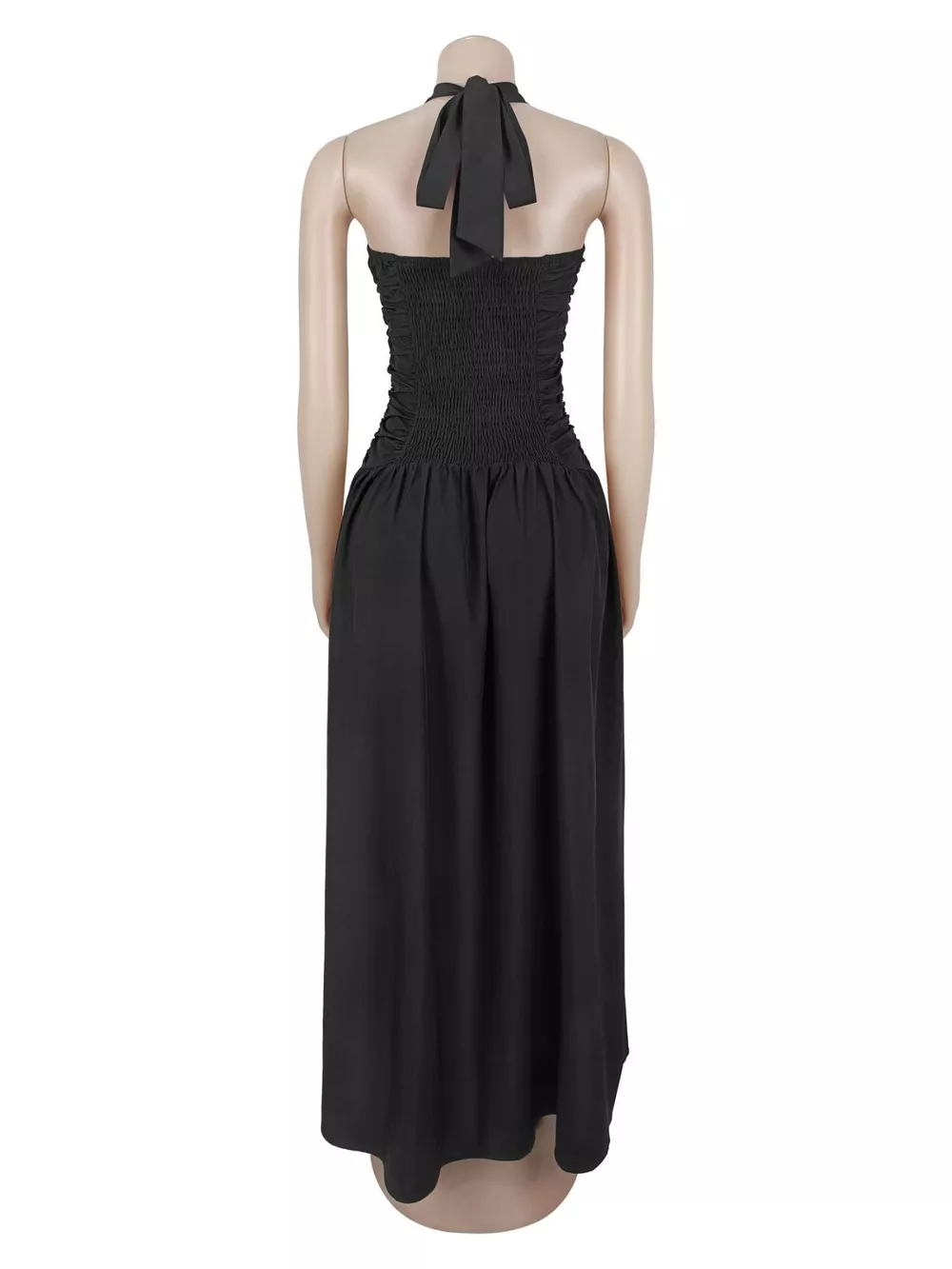 Halter Neck Cut-Out Maxi Dress with Front Slit, image 5