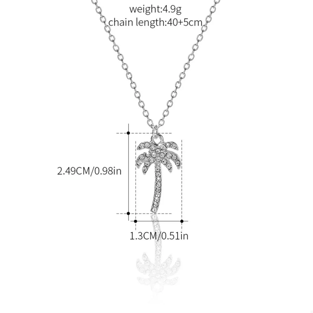 Palm Tree Pendant Necklace, image 4