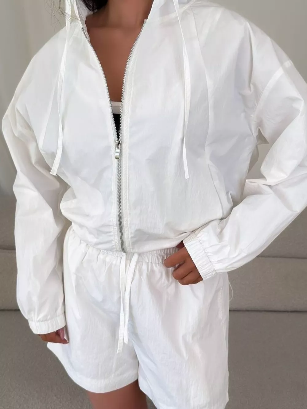 Lightweight Hooded Jacket and Shorts Set, image 4