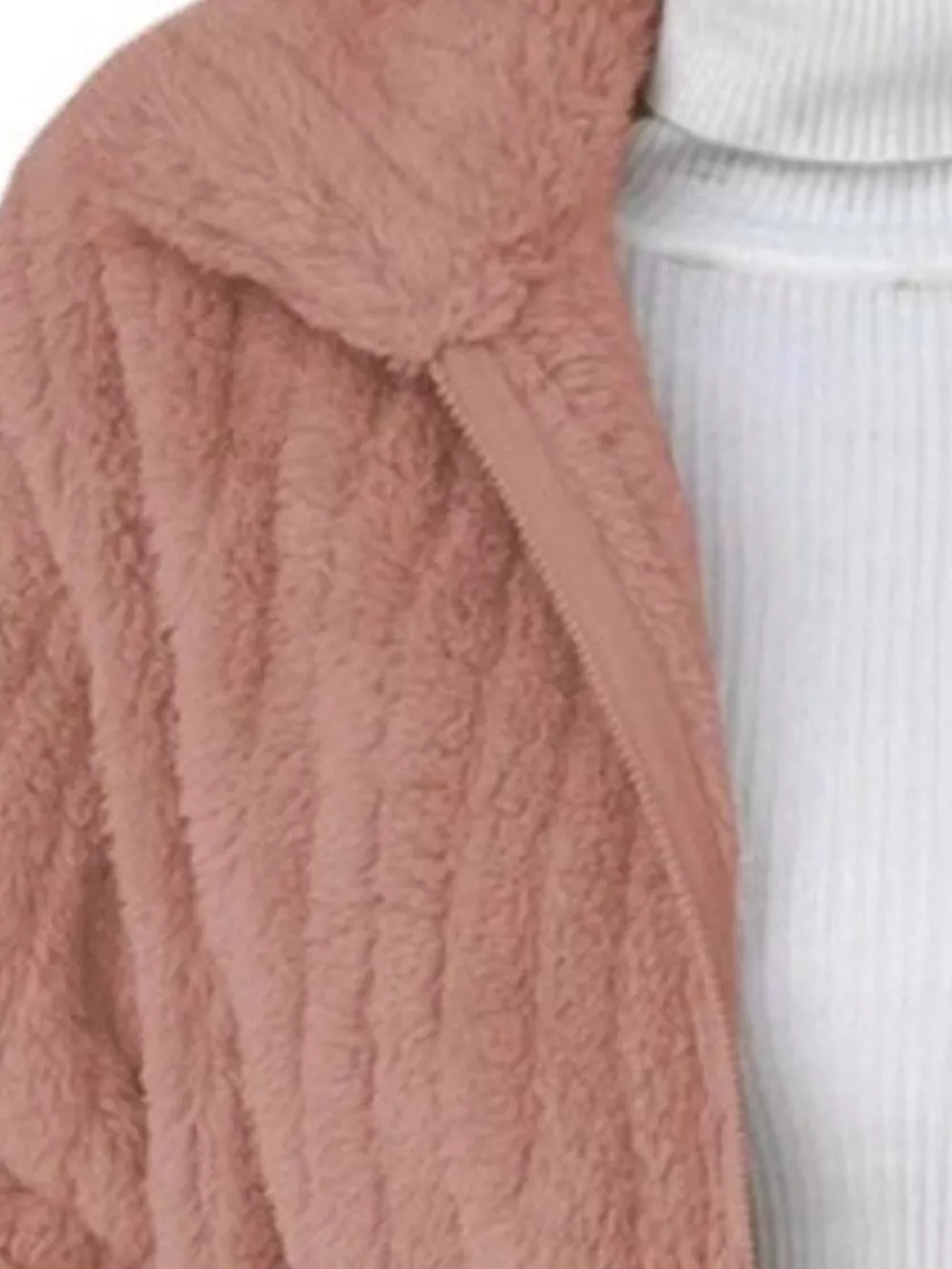 Full Size Faux Fur Zip-Up Outerwear Plus Size, image 8