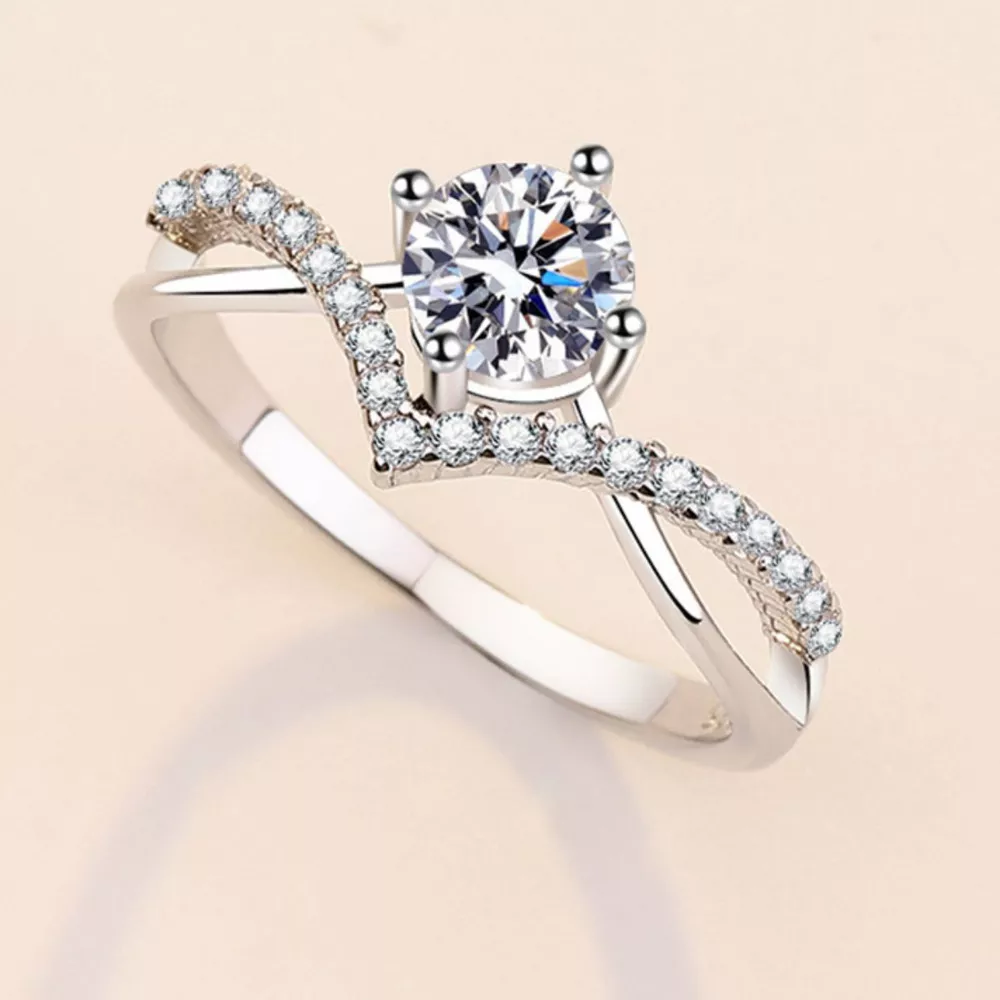 Moissanite 925 Sterling Silver Ring, image 5