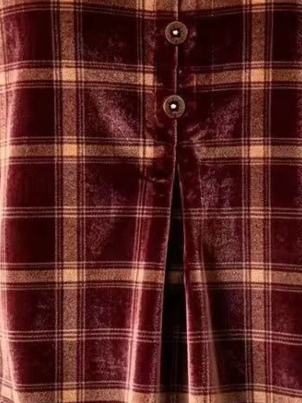 Full Size Plaid Velvet Flounce Sleeve Blouse Plus Size, image 10