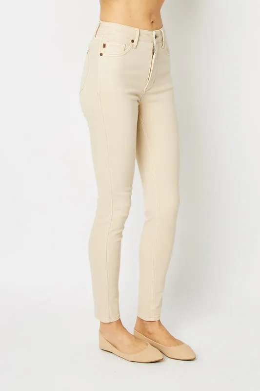 Full Size Garment Dyed Tummy Control Skinny Jeans, image 2