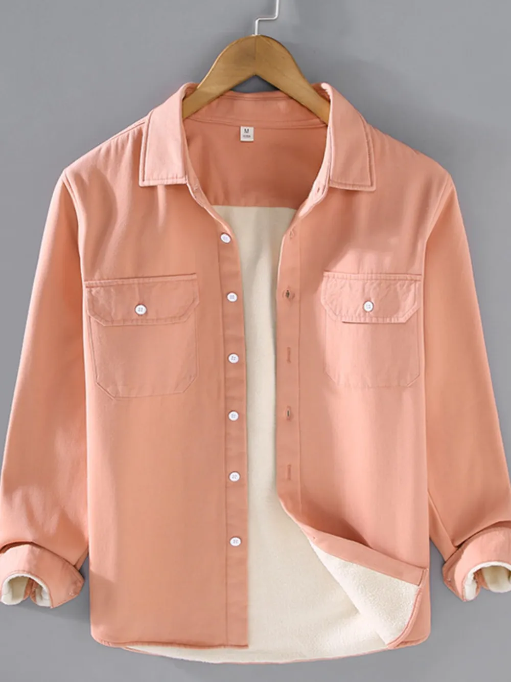 Men's Plus Size Button Up Long Sleeve Shirt, image 3