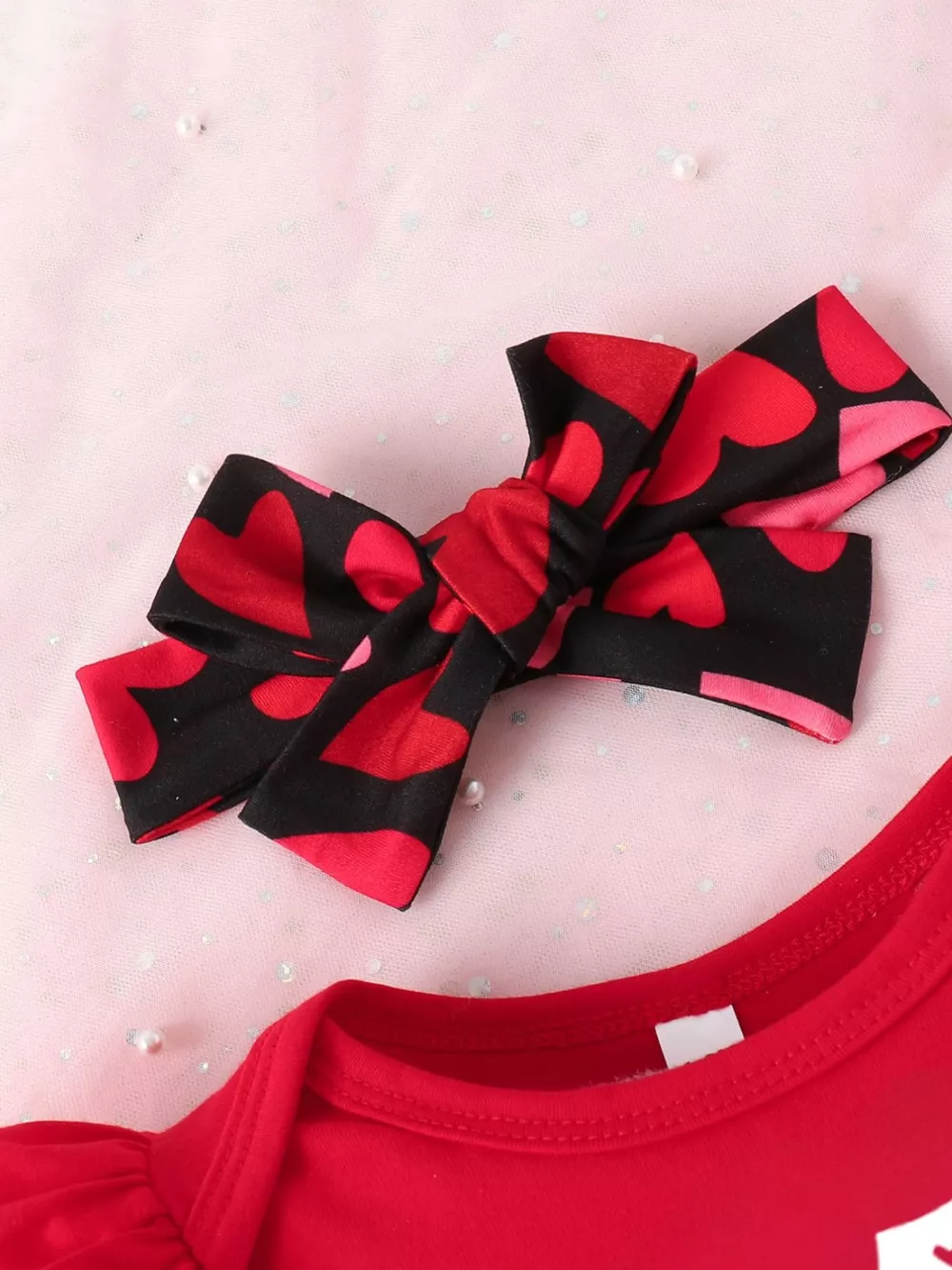 Children's Ruffled Bodysuit and Pants Set with Headband, image 4