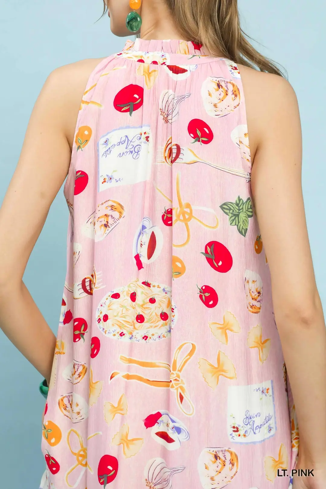Abstract Print Tiered Halter Midi Dress, image 5