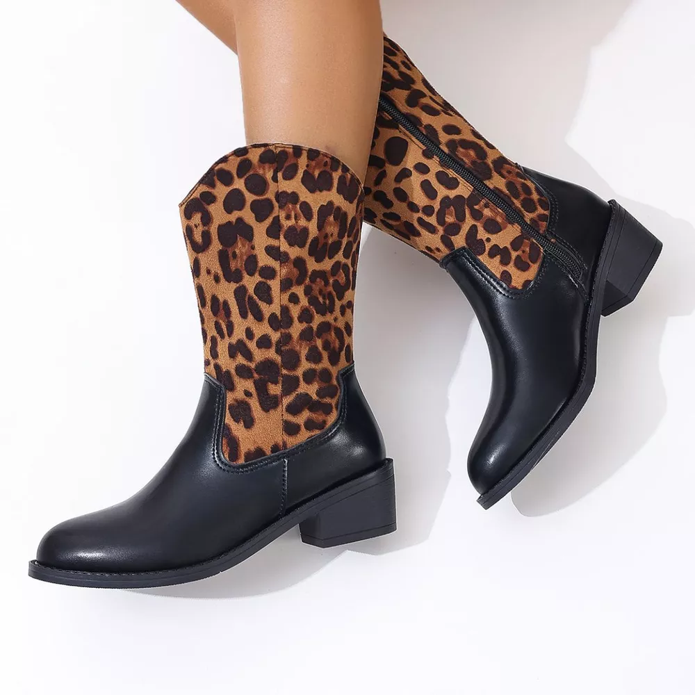 Point Toe Block Heels Boots, image 4