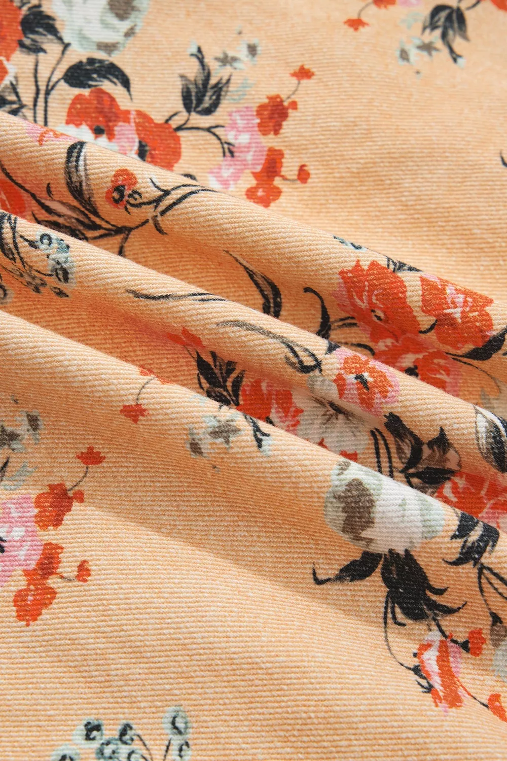 Floral Print Long Sleeve Denim Jacket, image 14