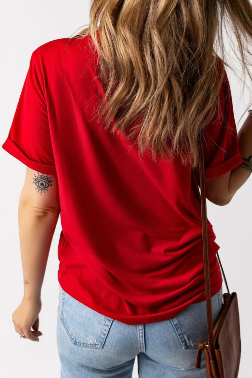 Patriotic USA Bow Graphic T-Shirt, image 2