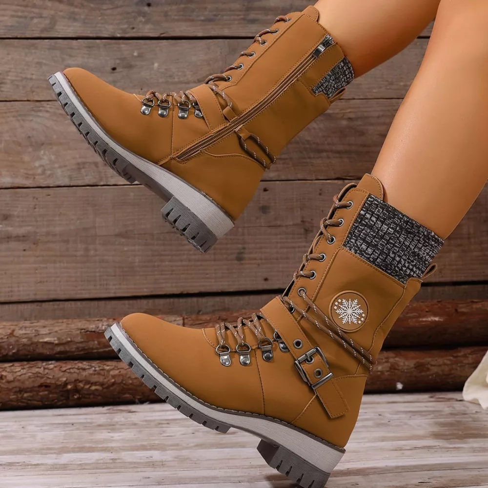 Lace-Up Ankle Combat Boots, image 7