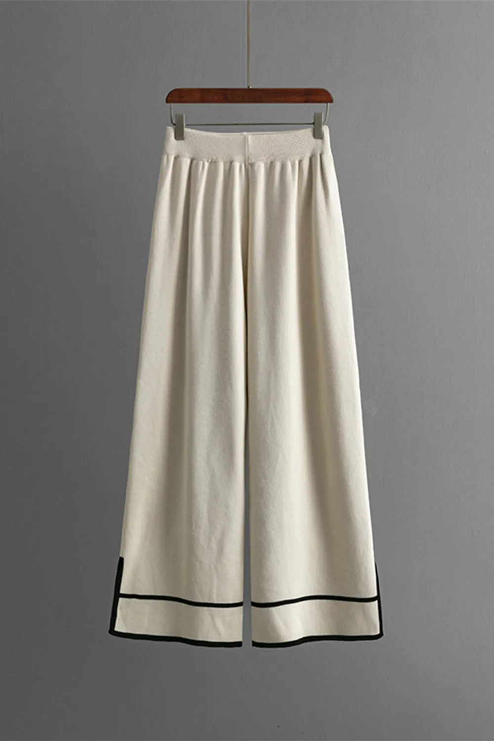 High-Low Round Neck Top and Pants Sweater Set, image 4