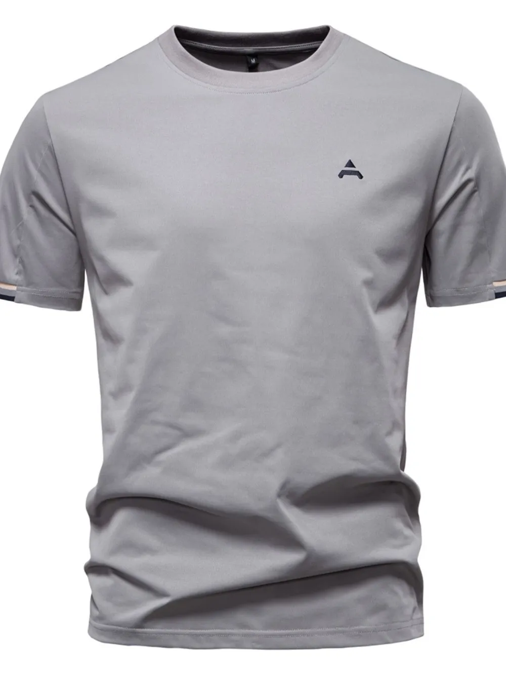 Men's Embroidered Round Neck T-Shirt, image 8