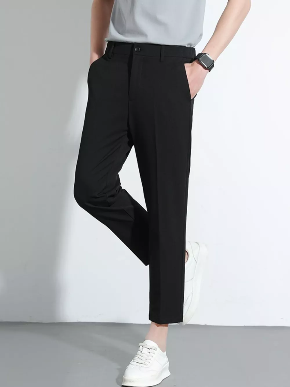 Men's Slim Fit Cropped Pants