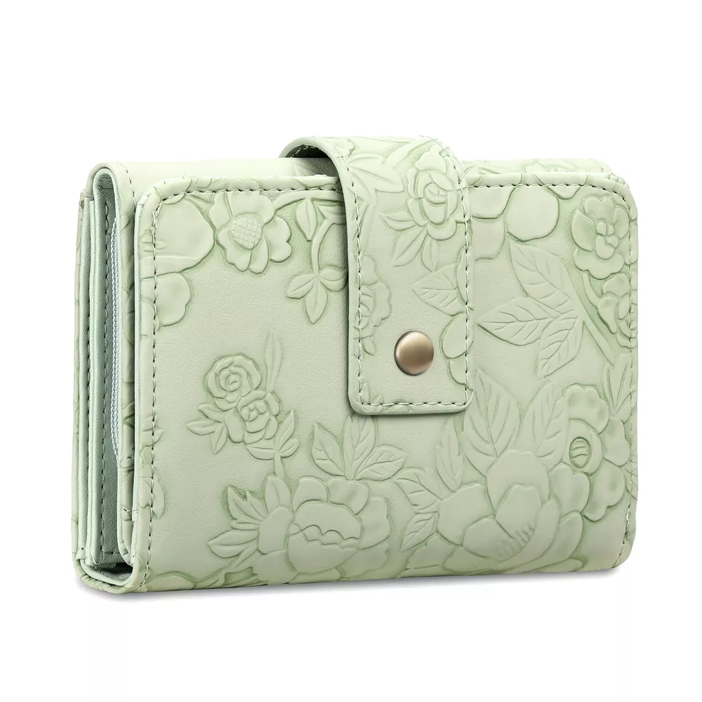 Floral Embossed Leather Wallet, image 2