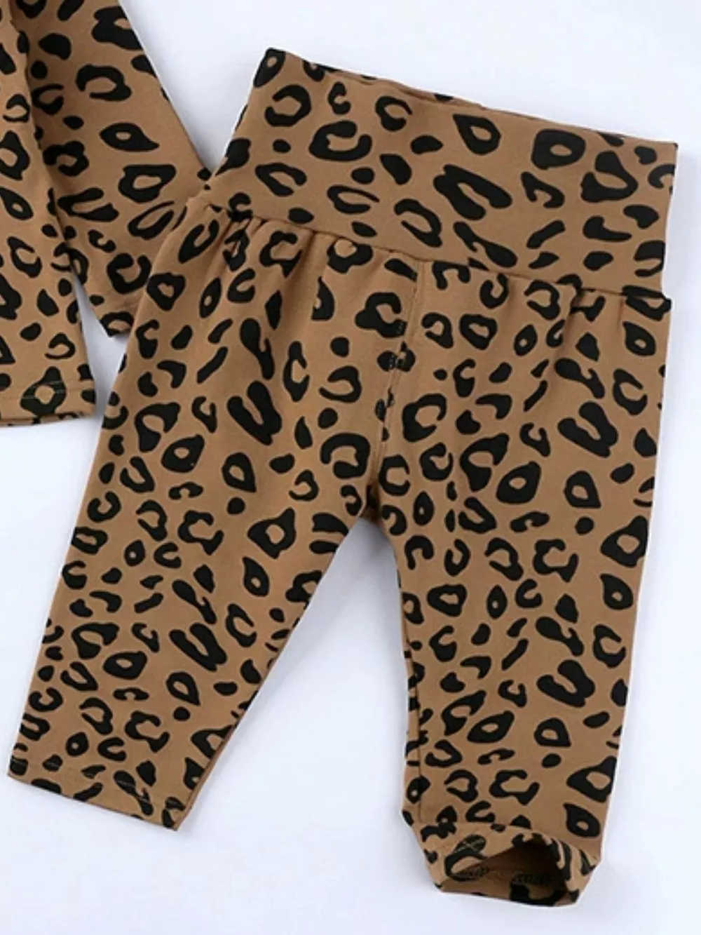 Children's Leopard Print Long Sleeve Top and Pants Set, image 10