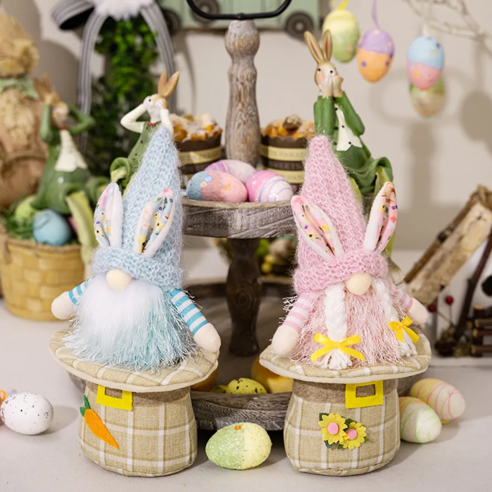 Easter Faceless Doll with Rabbit Ears, image 6