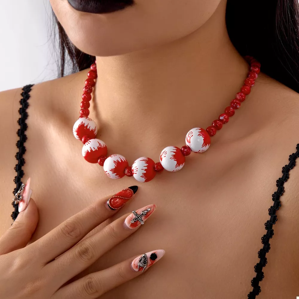 Halloween Necklace and Bracelet Jewelry Set, image 2