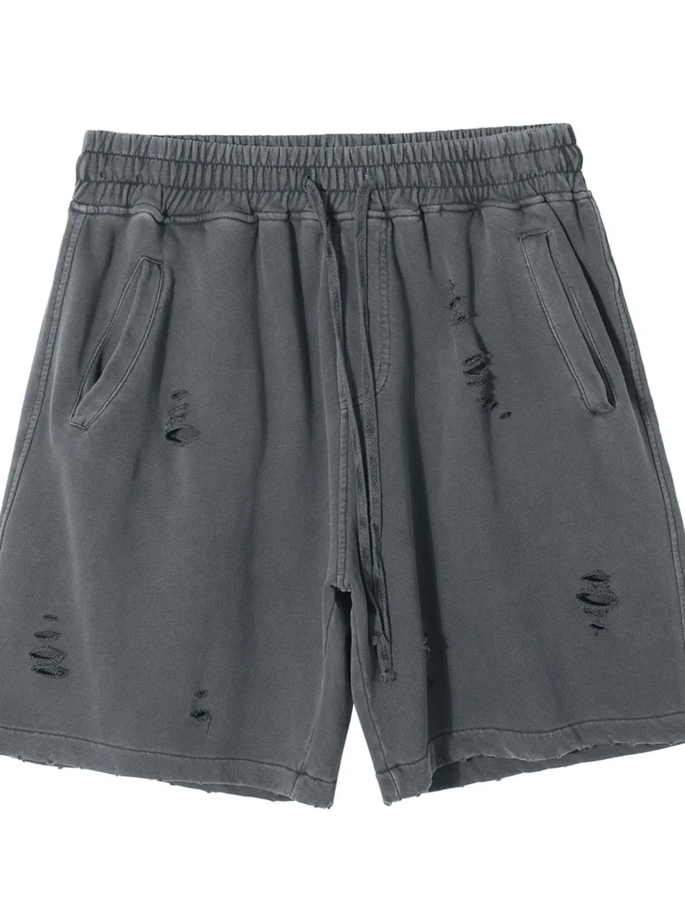 Men's Distressed Drawstring Shorts, image 8