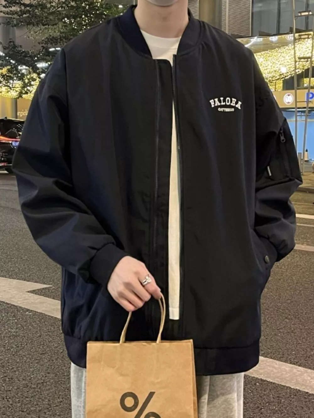 Men's Plus Size Casual Lightweight Zip Up Jacket, image 5