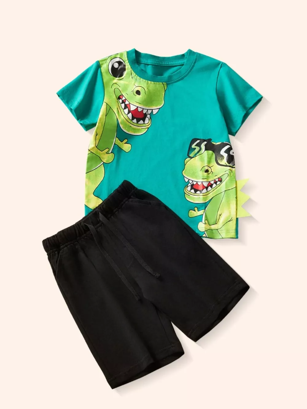 Children's Dinosaur Short Sleeve Tee and Shorts Set, image 2