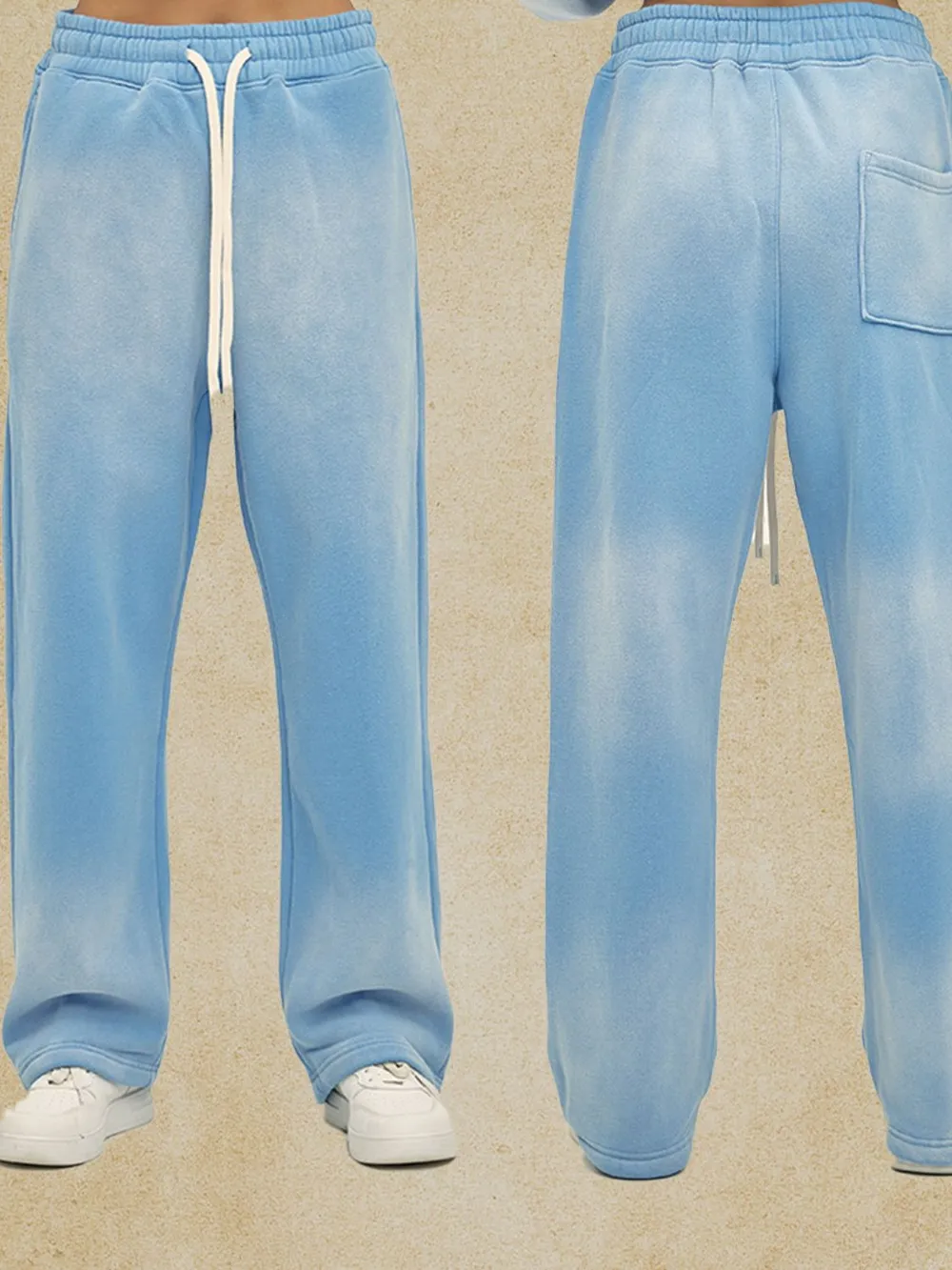 Men's Drawstring Loose Fit Pants, image 2