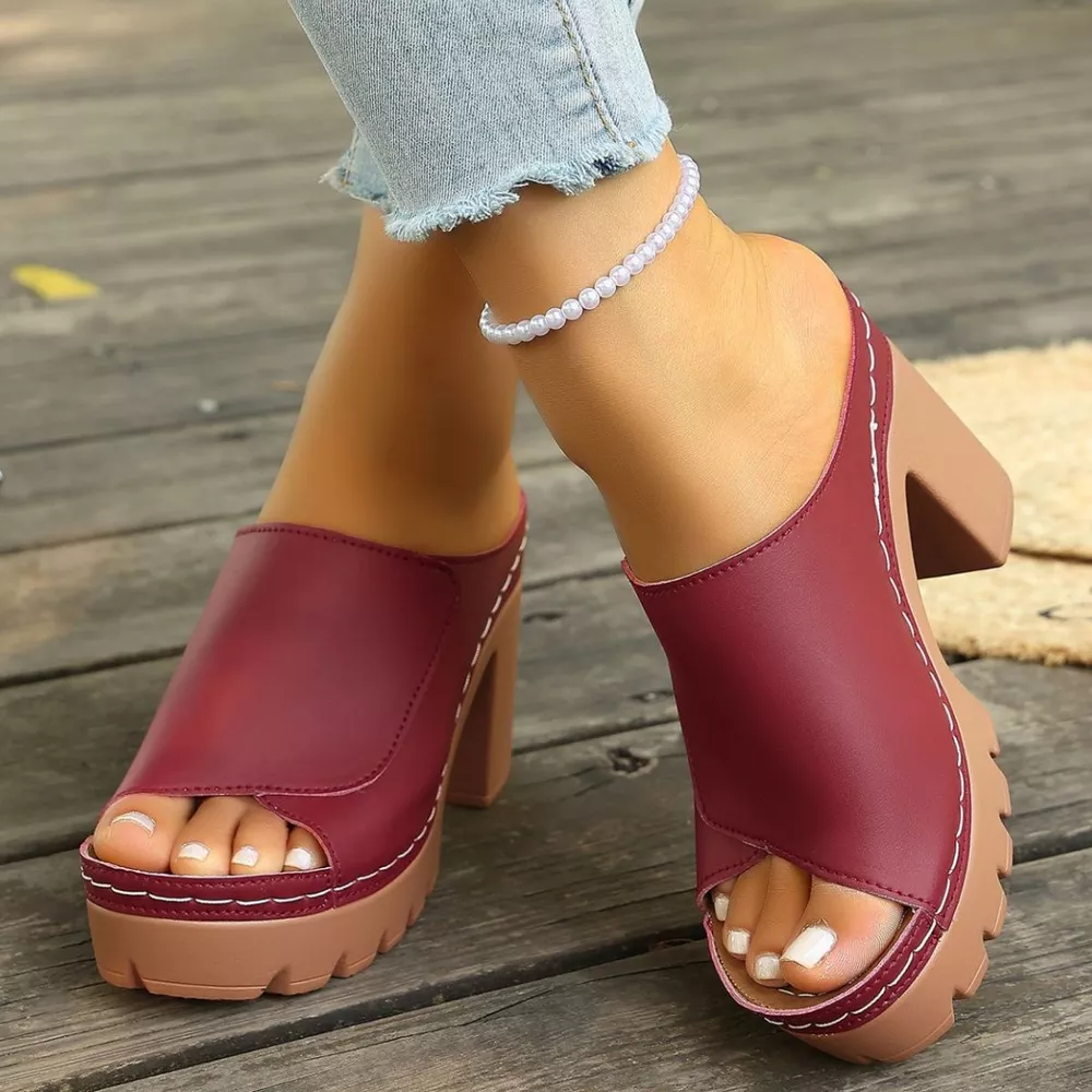 Open Toe Block Heels Sandals, image 10