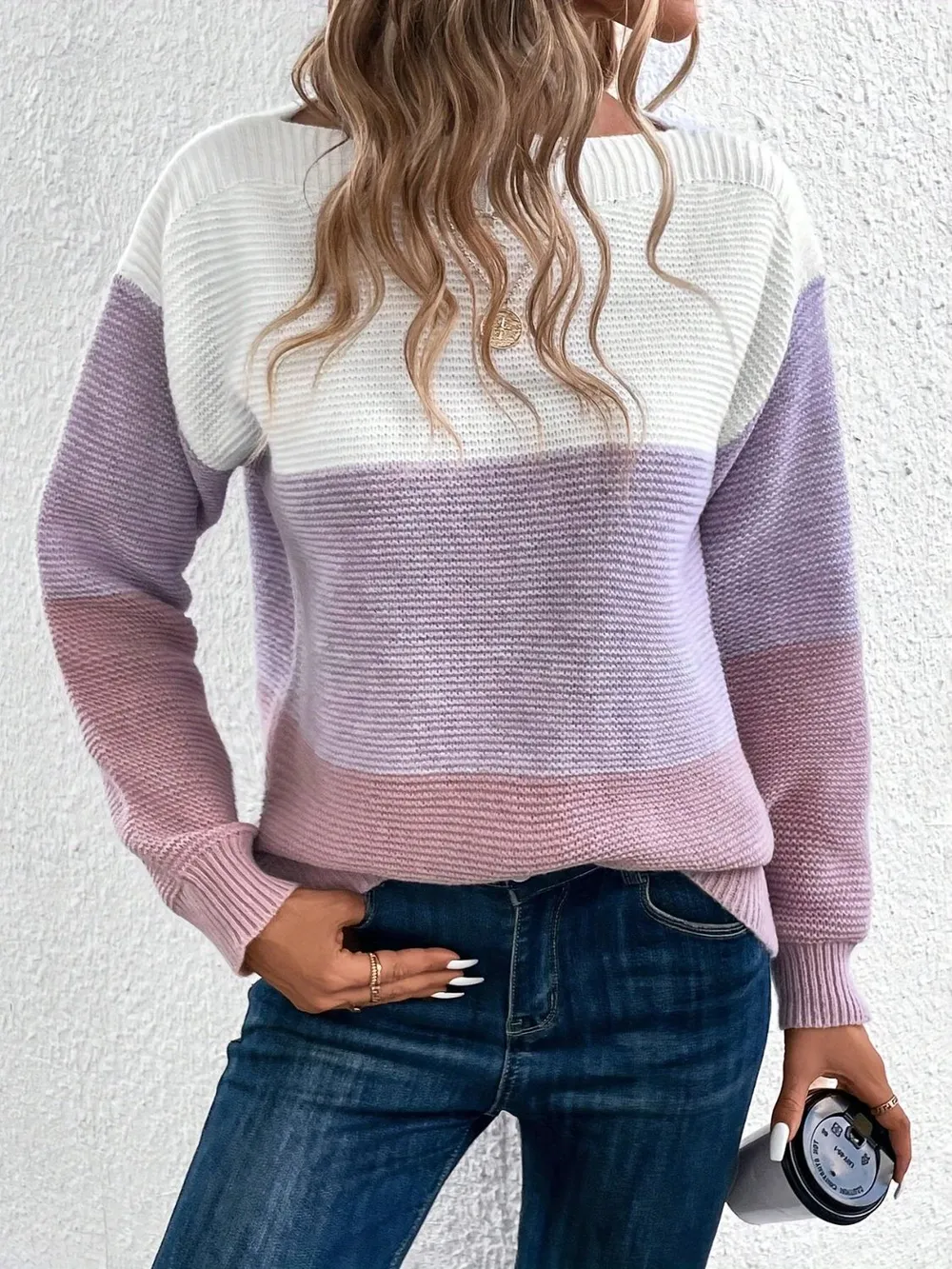 Color Block Boat Neck Sweater, image 14
