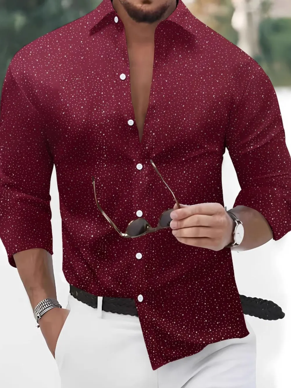 Men's Full Size Button Up Long Sleeve Shirt Plus Size, image 2